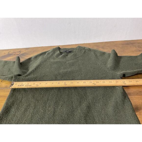 Ann Taylor Sweater Womens Small Petite Tie Sleeve Green Wool Cashmere Blend - Picture 7 of 11